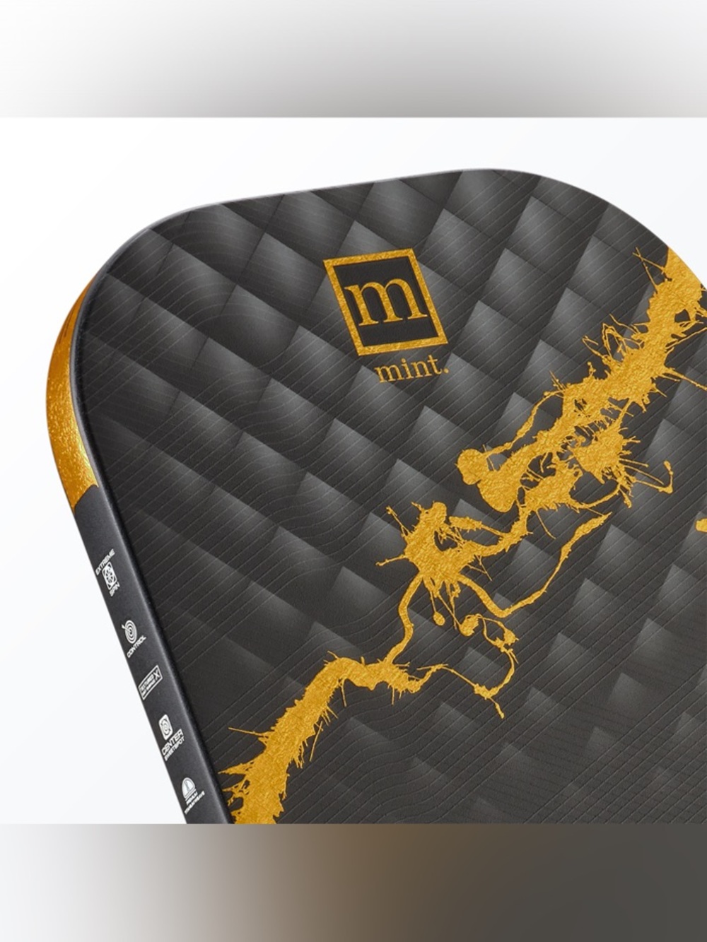 Mint Sport Maestro Pickleball Paddle Titanium / Carbon Fiber Hybrid 20mm Black - Picture 3 of 16